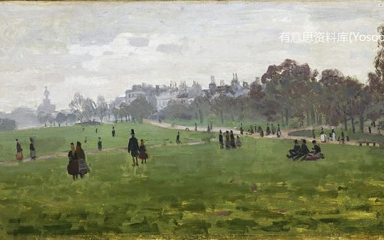 莫奈-Claude Monet – Green Park, London-伦敦绿色公园