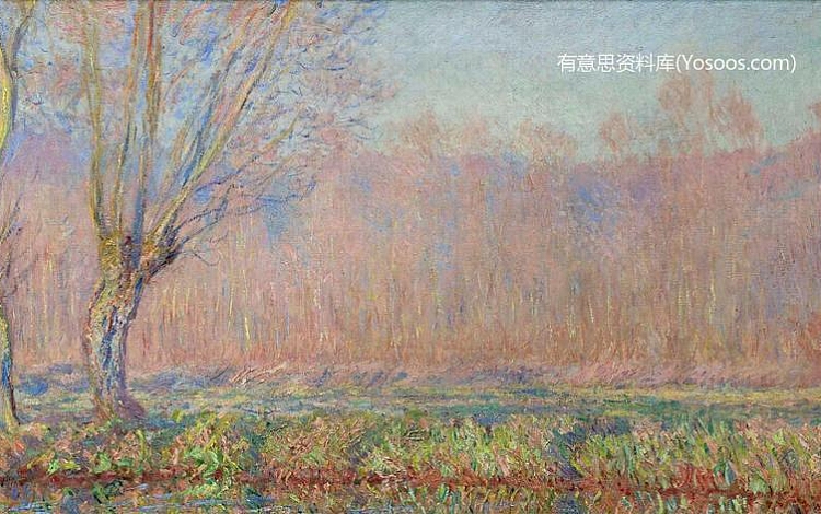 莫奈-The Willows, 1885-柳树